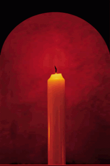 An unlit candle