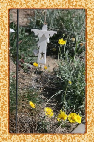 An angel among the flowers